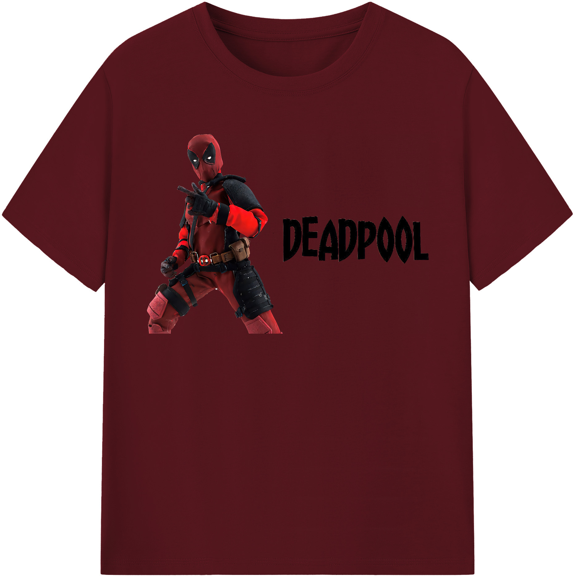 （画像用） Deadpool デッドプール 綿100％半袖Tシャツ（フロントプリント）